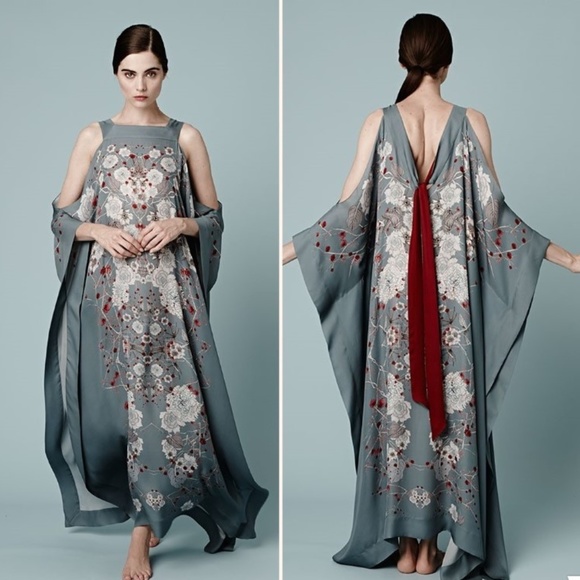 silk kaftan maxi dress